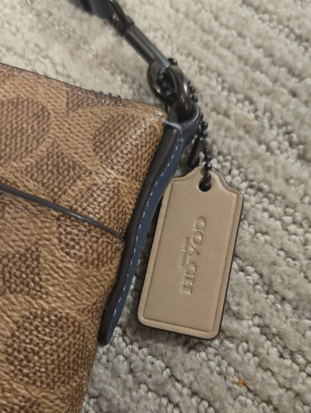 NWT Coach Signature Kitt Messenger Crossbody Bag-Dark Denim